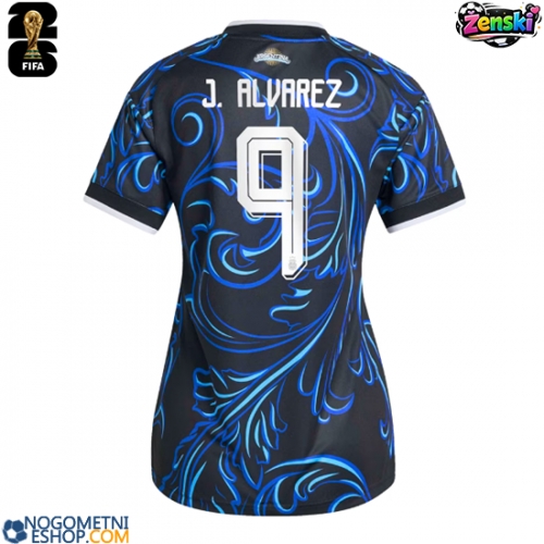 Ženski Nogometni dresi Argentina Julian Alvarez #9 Gostujoči SP 2026 Kratek Rokav
